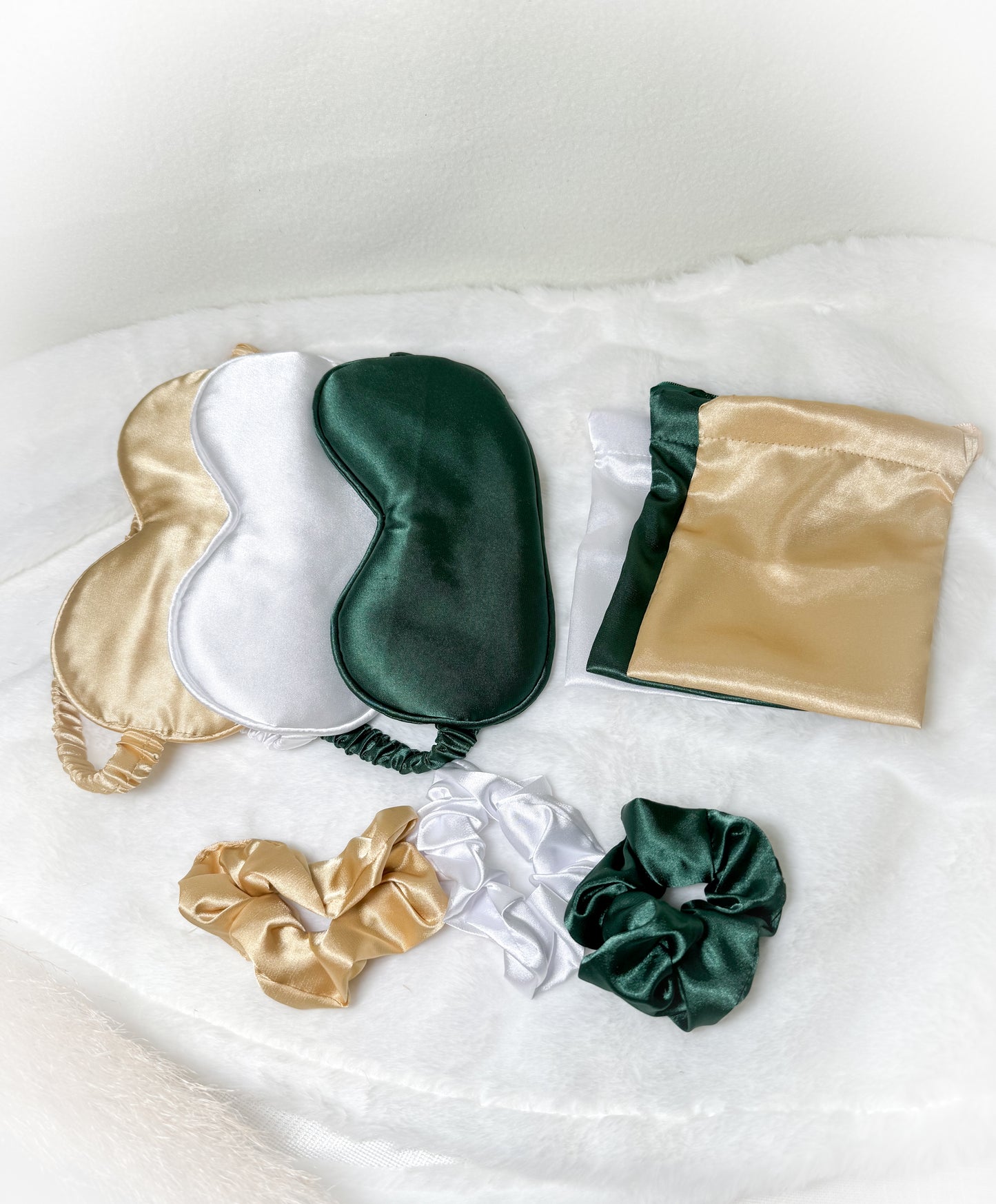 3er Geschenkset Hochzeit - Schlafmaske + Haarband + Verpackung