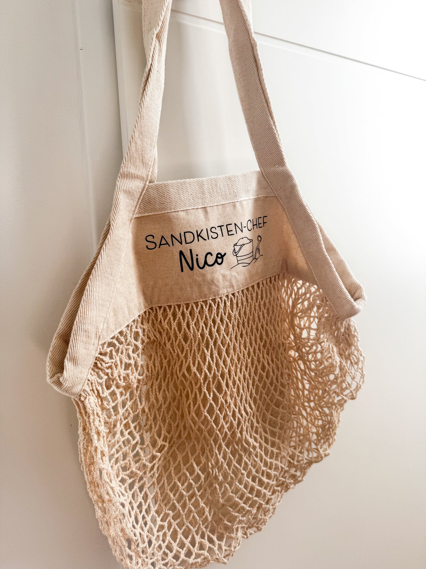 Personalisierter Beutel für Sandspielzeug