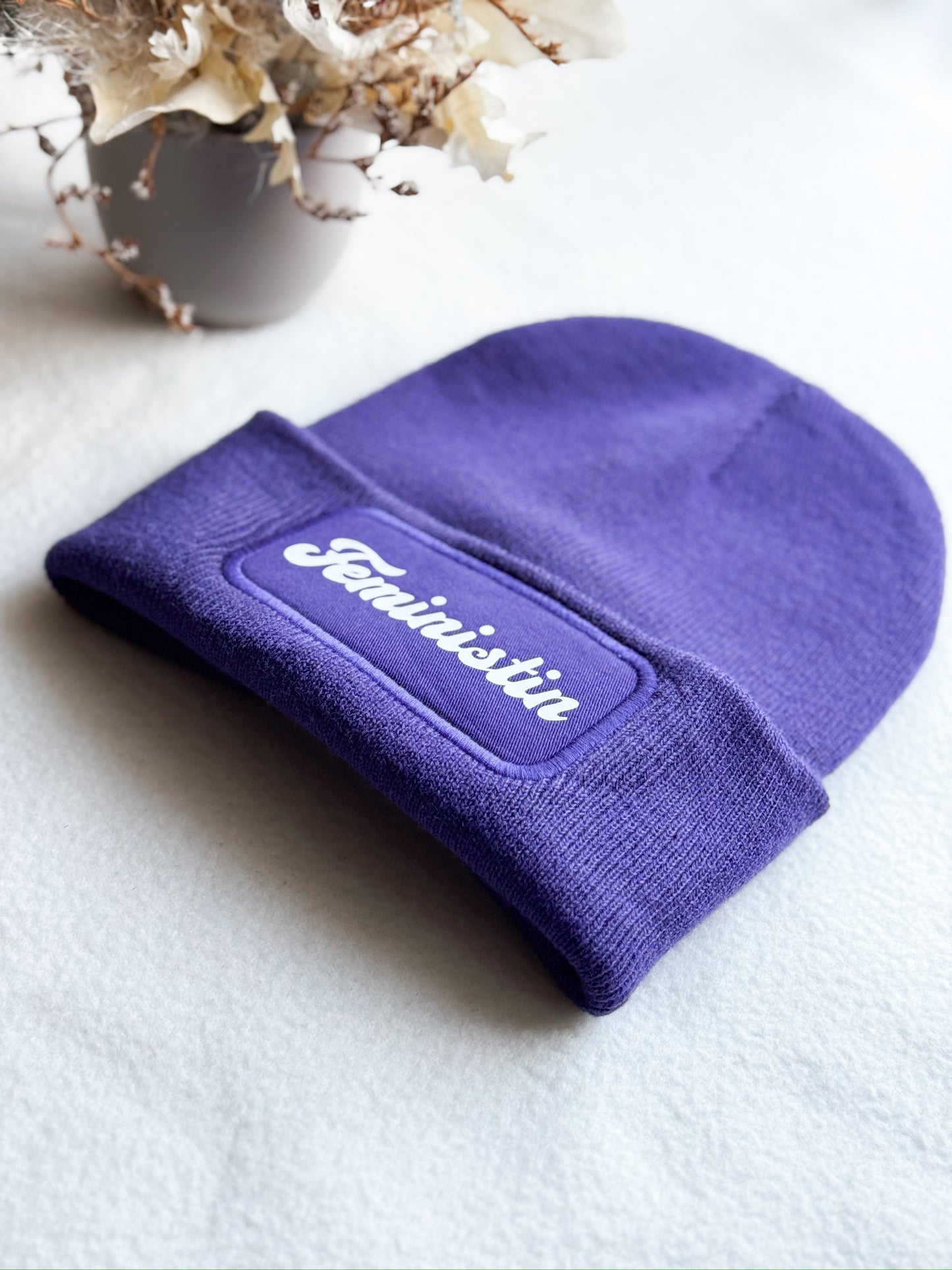 Statement Strickhaube „Feministin“