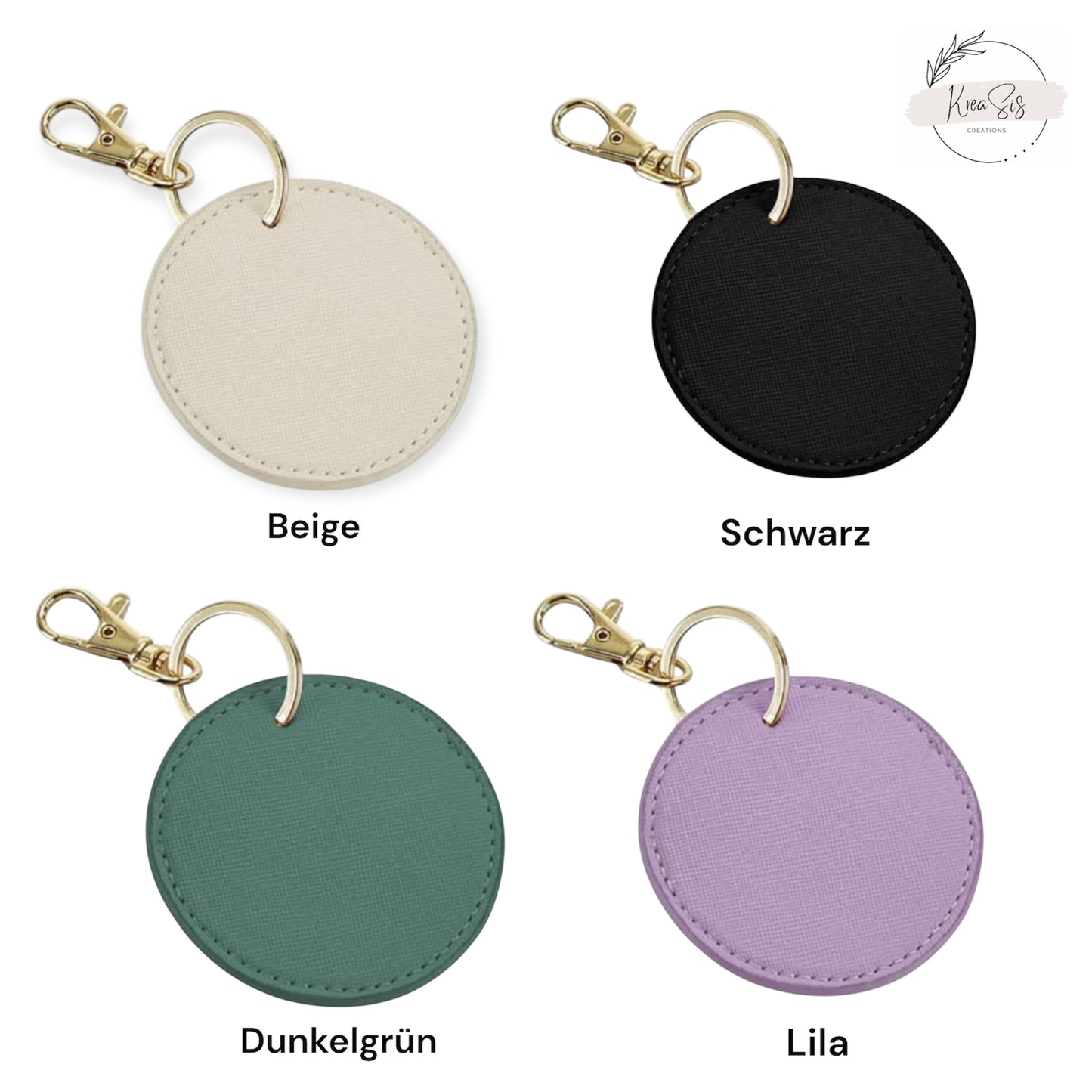 Schlüsselanhänger rund personalisiert