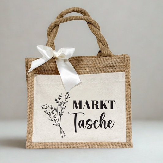 Jute/Baumwolltasche „Markttasche“