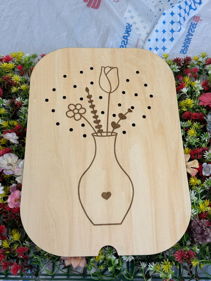 Aktivitätsplatte Blumenvase