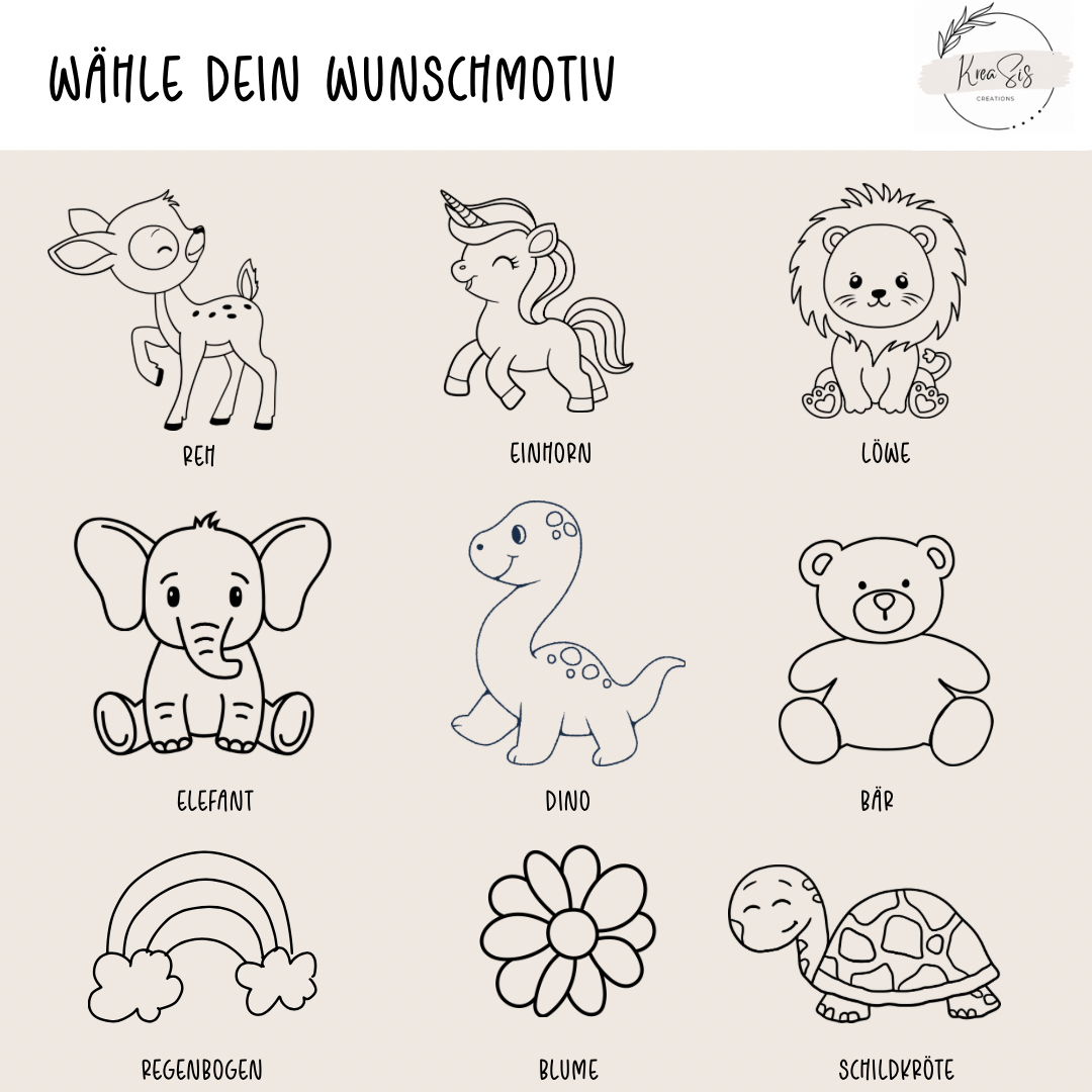 Schriftzug aus Holz Name + Motiv | Namenschild  Kinderzimmer  | Türschild