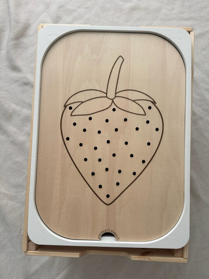 Aktivitätsplatte Erdbeere