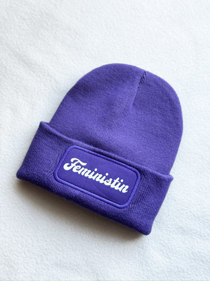 Statement Strickhaube „Feministin“