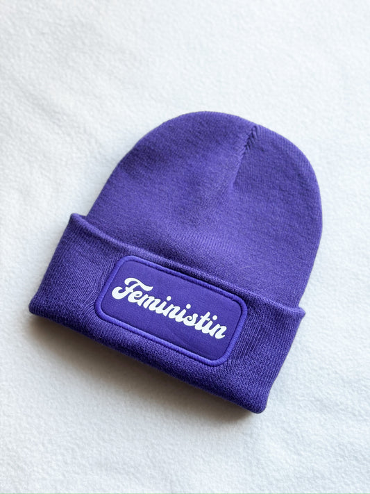 Statement Strickhaube „Feministin“