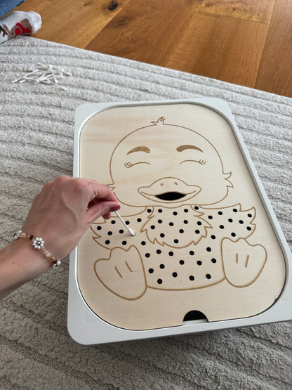Aktivitätsplatte Ente