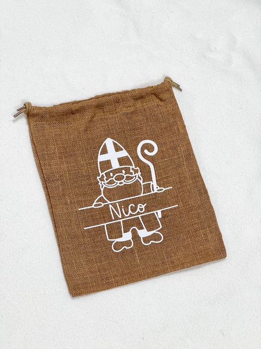 Personalisiertes Jute-Nikolaussackerl