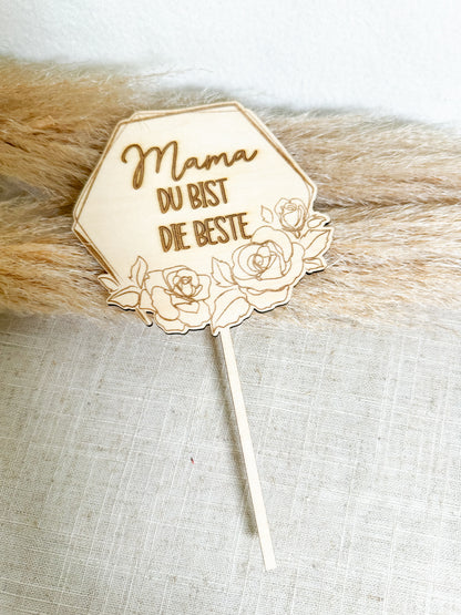 Caketopper "Mama du bist die Beste"