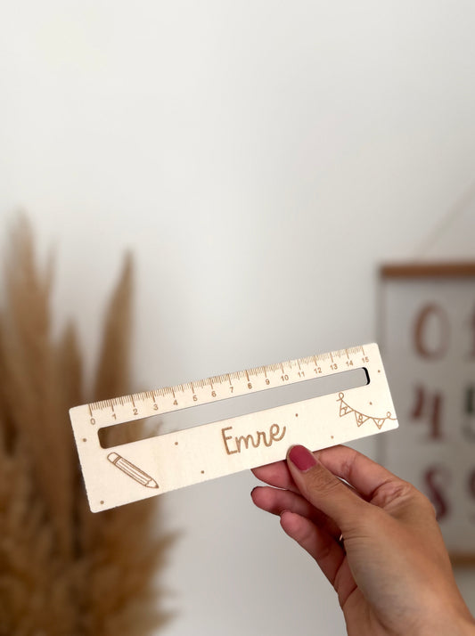 Personalisierte Lesehilfe | Lineal mit Namen