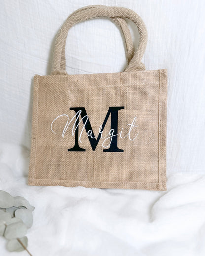 Personalisierte Jutetasche mit Namen – Umweltfreundliche Tragetasche für Alltag und besondere Anlässe