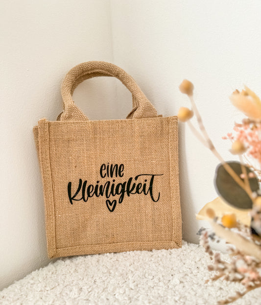Jutetasche mini „eine Kleinigkeit“